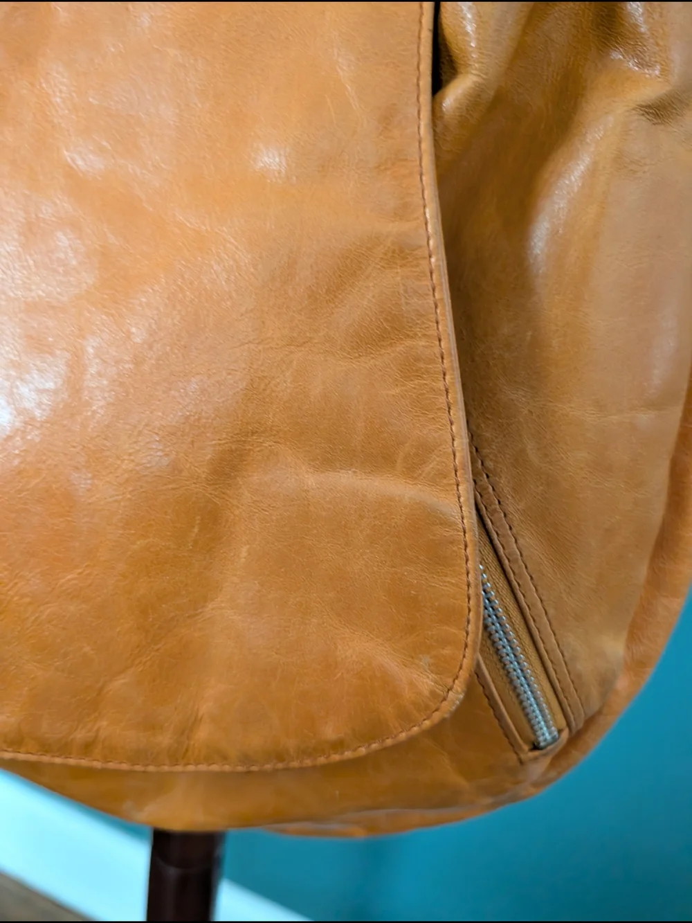latico Leather Hobo Shoulder Bag in Cognac Orange